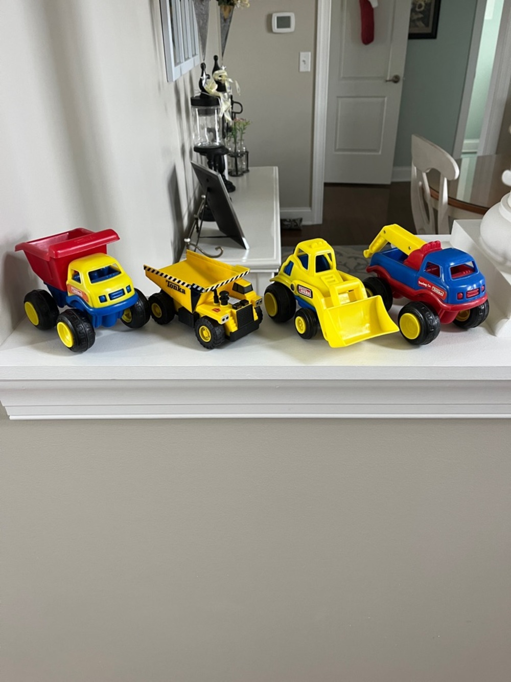 TONKA Construction Toy Truck Set - Yellow, Red & Blue